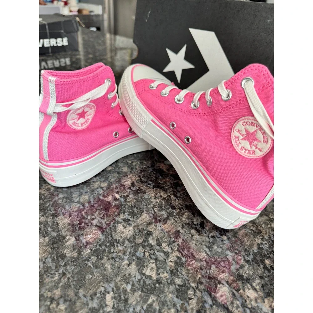 Converse CTAS Lift Hi Oops Pink Platform Sneakers A07141C‎ Womens 6